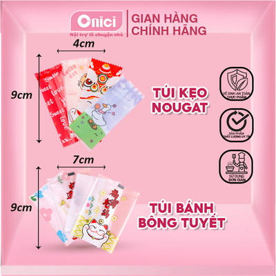 Túi đựng kẹo thành phẩm nougat, bông tuyết Bếp Của Mẹ Onici mẫu ngẫu nhiên