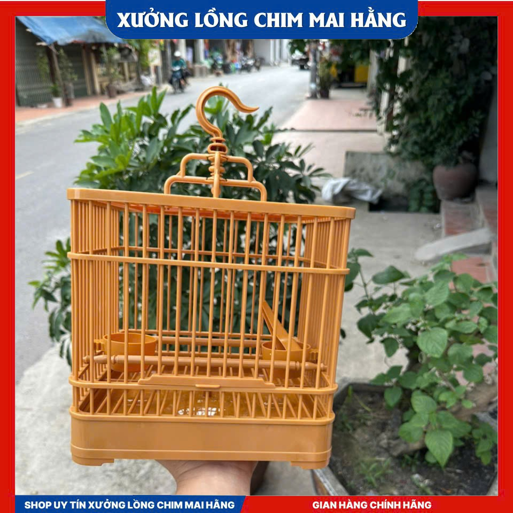 Khung Lồng vuông chim vành khuyên nhựa ABS tàu cao cấp tự lắp