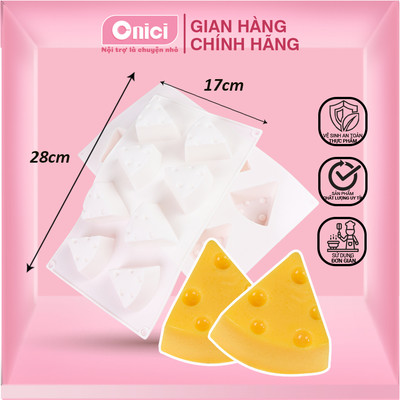 Khuôn phô mai silicon làm bánh pudding, tàu hủ, khúc bạch dễ thương ONICI khuôn 8 phô mai nhỏ