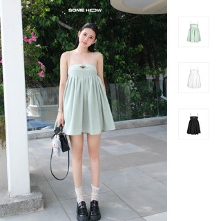 [Deal Độc Quyền] Đầm Ngắn Nữ Babydoll String Basic, Chất Liệu Vải Kaki Không Chéo Thoải Mái, WDN078 SOME HOW STORE