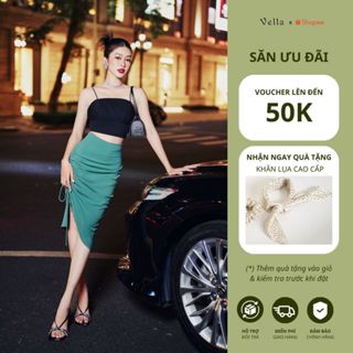 Vella Fashion chân váy bút chì rút dây sườn 2 lớp cotton & lụa VV21052