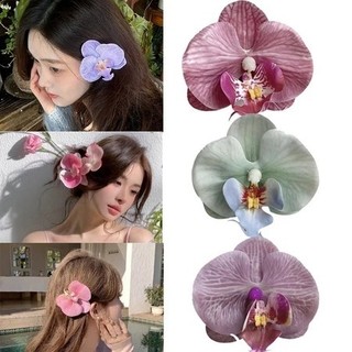  🧚🏻‍♀️Ganten🧚🏻‍♀️ Kẹp tóc hoa bướm màu hồng ngọt ngào Tính khí thanh lịch Kẹp tóc phong lan mô phỏng Phụ kiện tóc thời 