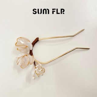  SUM FLR - Trâm cài tóc chữ U hoa ngọc lan 