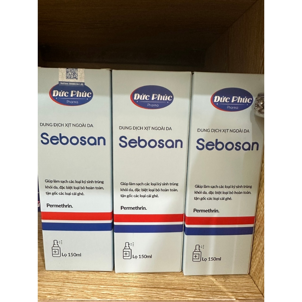 Xịt ghẻ và ký sinh trung Sebosan Đức Phúc - chai 150ml