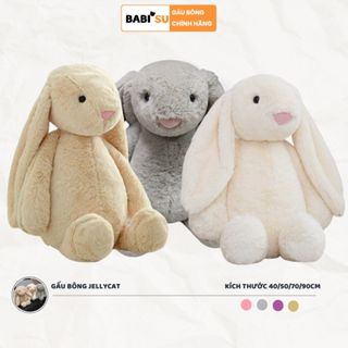 Gấu bông thỏ tai dài jellycat cao cấp thỏ bông jellycat chất liệu vải lông thỏ an toàn thân thiện cho da bé