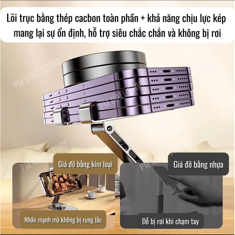Giá đỡ Điện thoại Kim loại 360 Gấp Gọn Kệ Để Điện Thoai Tiện Lợi Để Bàn Nhỏ Gọn Tiện Dụng - Gateco | BigBuy360 - bigbuy360.vn