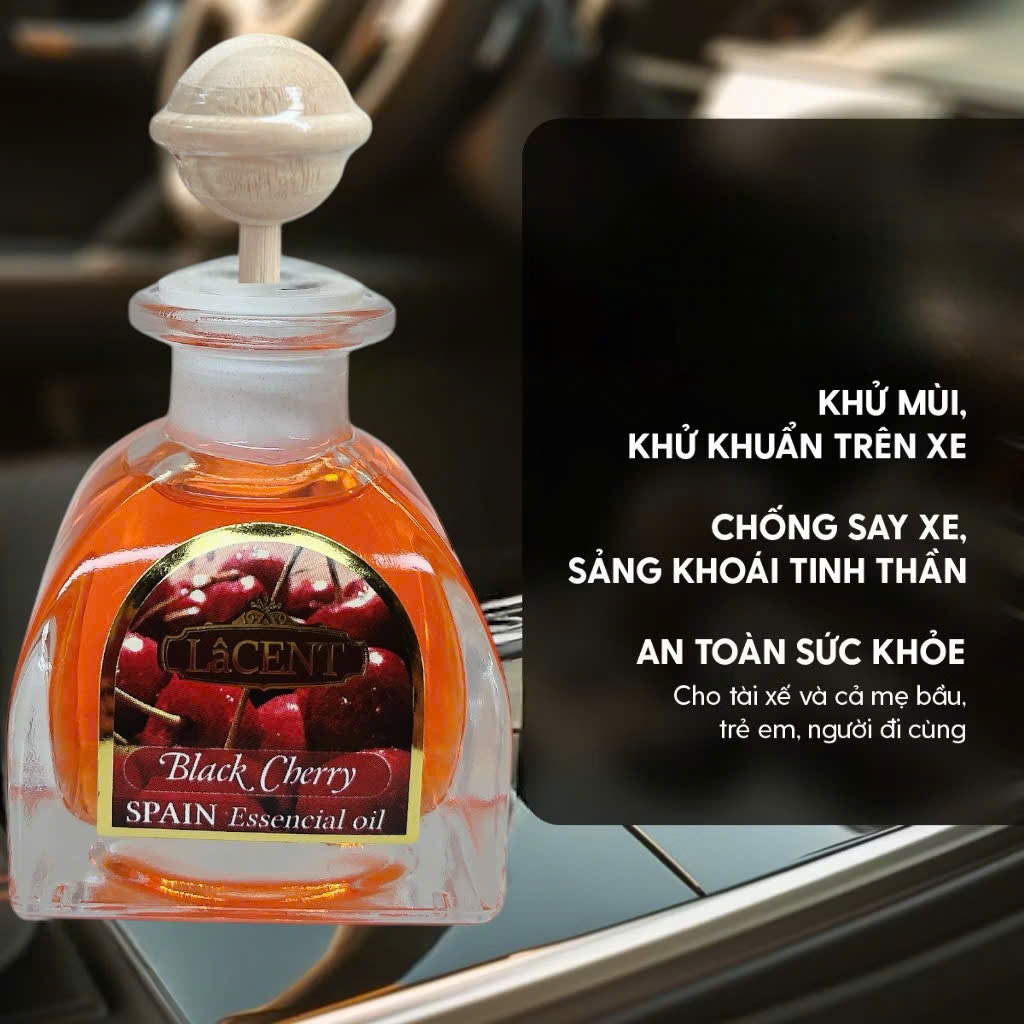 Nước Hoa Ô Tô Chính Hãng Cao Cấp Nhập Khẩu Lacent 50ml, Hương Cherry Ngọt Ngào Khử Mùi Hiệu Quả