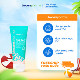 Tẩy tế bào chết da đầu muối hồng Himalaya - Giảm bết tóc - Giảm gàu - Giúp phồng tóc - Biocarepharma - Tuýp 50gr
