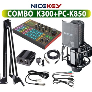   CHÍNH HÃNG Trọn Bộ Soundcard K300 & Micro Takstar PCK850  Combo Mic Thu Âm  Livestream ⚡BH 1 NĂM⚡ Âm Thanh Cực Hay D 