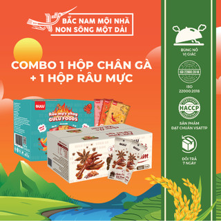   MUA 1 TẶNG 3  Combo Chân Gà Râu Mực Gulu Foods 