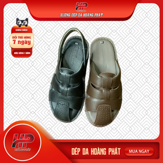 Dép Da Rọ Nam Bít Mũi Cao Cấp Hoàng Phát