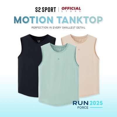 Áo ba lỗ nam thể thao S2 SPORT cổ tròn dáng suông Air-Dry thoáng khí, không nhăn co giãn - STT09