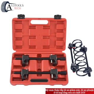 Bộ cảo lò xo giảm xóc, vam lò xo phuộc nhún ô tô loại ren có chốt DIY