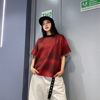 Áo Thun Basic ROSS STUDIO Đỏ Wash 320gsm Logo Kim Loại Tròn - R IC WASH RED