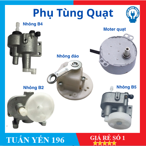Nhông quạt Senko B2,B4,B5, nhông đảo, chụp nhôm moter, Moter quạt phụ tùng thay thế