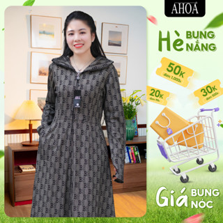 Áo Choàng Chống Nắng Chất Umi Lạnh AHOA Thấm Hút Mồ Hôi, Váy Chống Nắng Dáng Dài Cao Cấp Dày Mịn Chống Tia UV CU