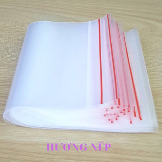 Túi nilon zip viền đỏ đựng đồ đủ kích thước ( 100 gram )
