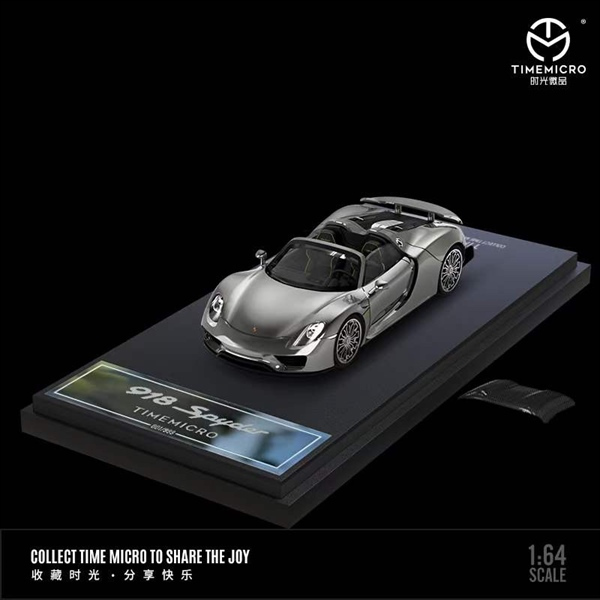 Mô hình xe Porsche 918 Spyder Silver tỉ lệ 1:64 Time micro TM643512