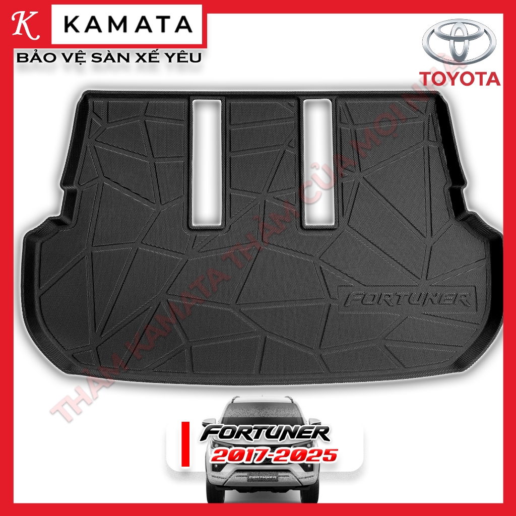 Thảm lót cốp xe ô tô Toyota Fortuner/Innova 2017-2026 chất liệu TPV cao cấp mới nhất KAMATA