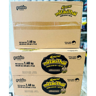 THÙNG 20 GÓI MÌ LẨU THÁI KORENO HƯƠNG VỊ CHUA CAY 74G/ Mì LẨU THÁI CHUẨN VỊ MÌ CAY 7 CẤP ĐỘ [ Date Mới ]