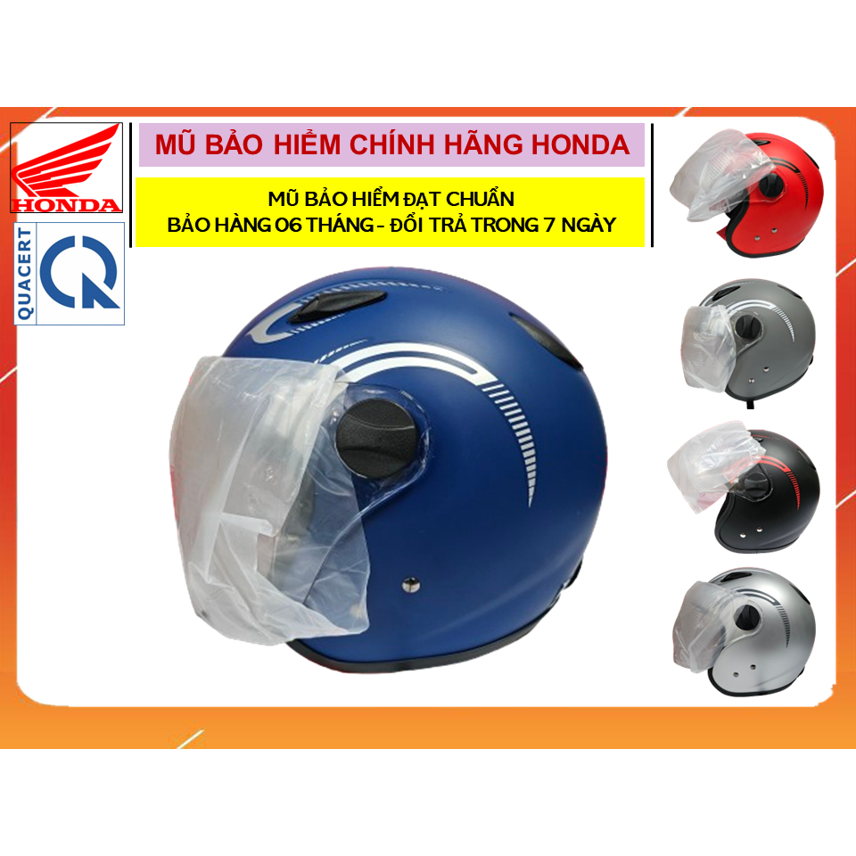 [CHÍNH HÃNG] Mũ bảo hiểm 3/4 đầu - Honda JET bản thể thao - Xanh Mờ (Bảo hành 6 tháng)