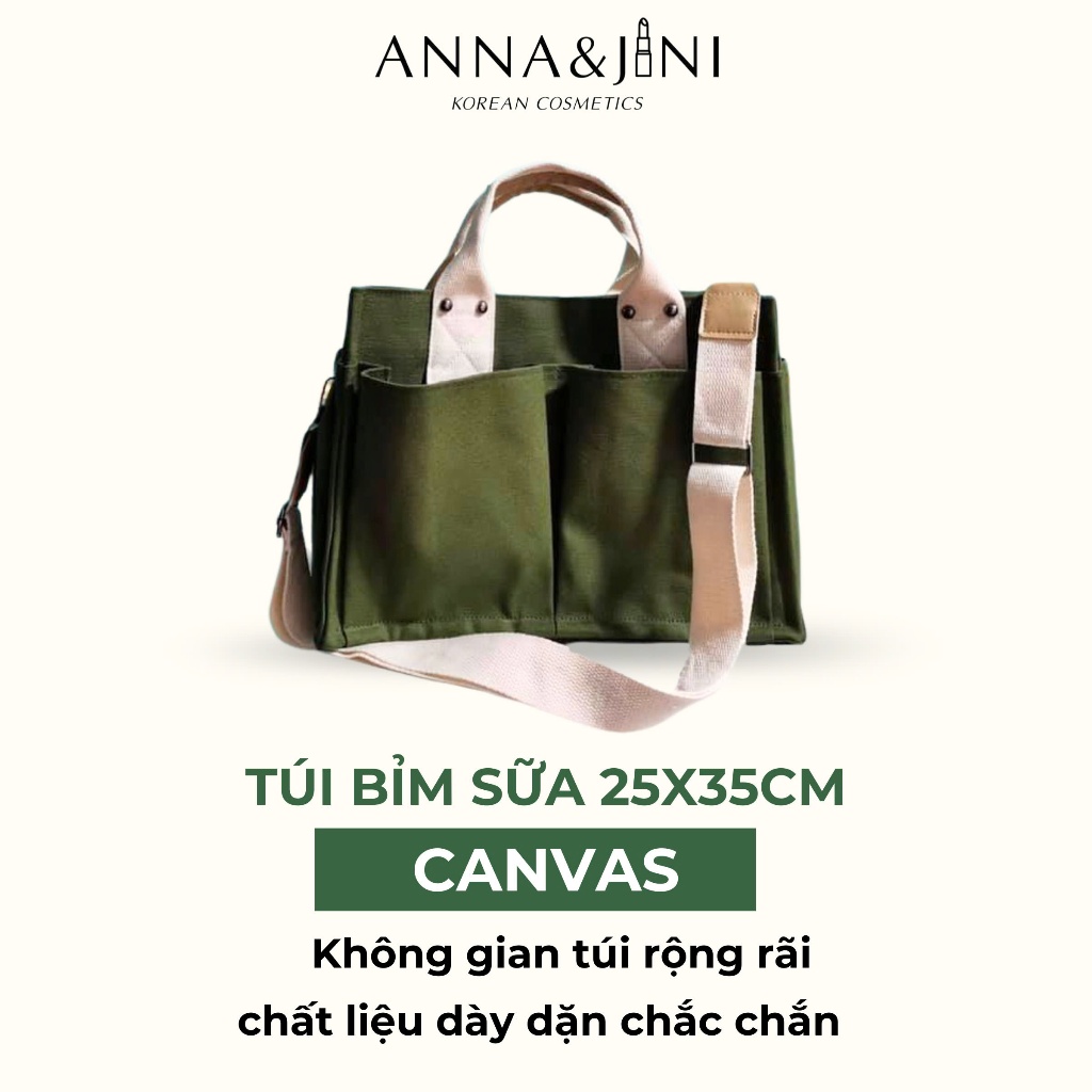Túi Bỉm Sữa Canvas