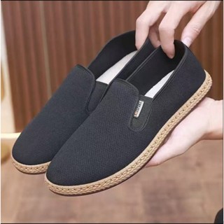 Giày lười vải dệt kim đế khâu chắc chắn