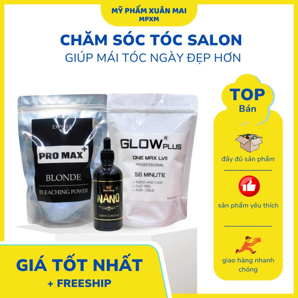 Bột tẩy tóc Promax GLOW PLUS lên màu mạnh Experia 500g