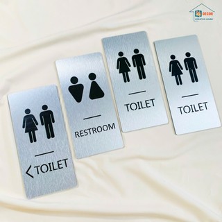  Bảng Alu WC - Bảng toilet Alu decor dán tường trang trí cửa nhà vệ sinh nam nữ 