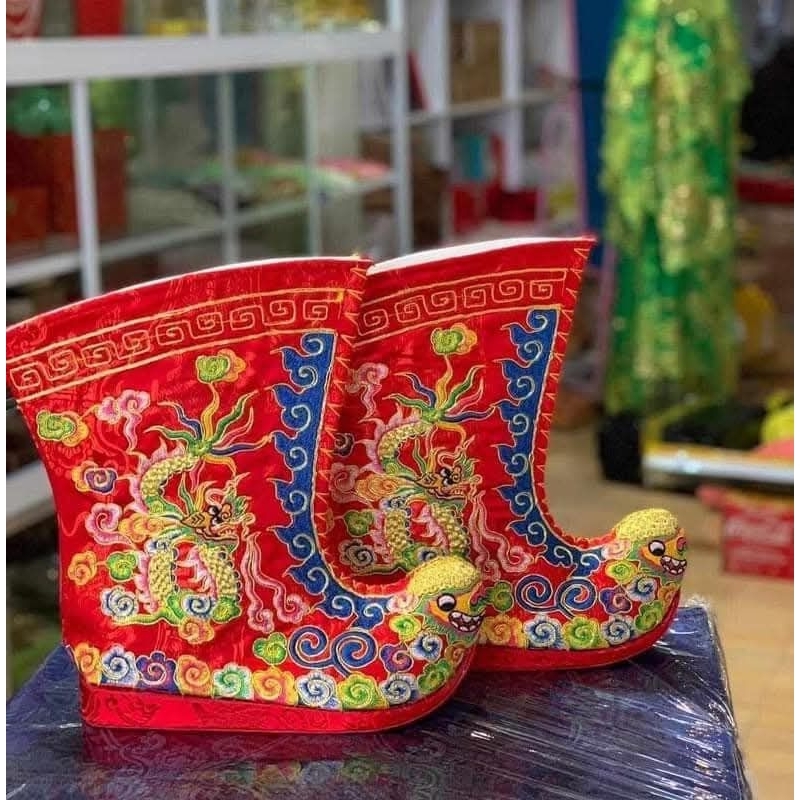 Giày (hia) hầu đồng vải gấm cao cấp - [Khăn áo hầu đồng]