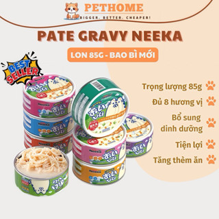   Hỏa tốc  Pate Mèo Neeka Lon 85g Dạng Sốt Thịt Pate Neeka Cho Mèo Dạng Gravy Vị Gà Mix Rau Củ 