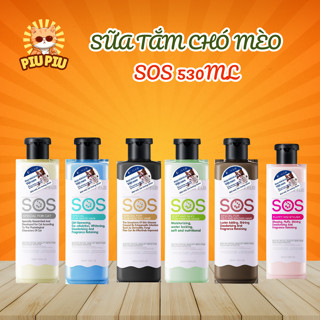 Sữa Tắm Cho Chó Mèo SOS Ngăn Ngừa Ghẻ Nấm Và Làm Mượt Lông Cho Thú Cưng Hương Thơm Dịu Nhẹ 530 ml - PiuPiuPet