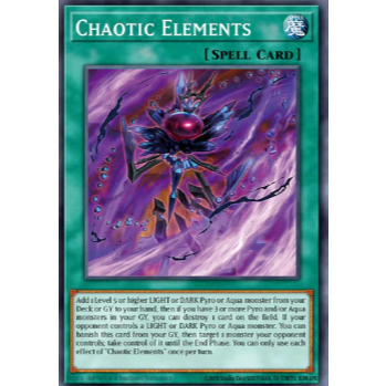 Thẻ bài Yugioh chính hãng UK "Chaotic Elements" Common