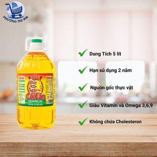  Dầu ăn Cái Lân 5 lít- Dầu thực vật- Hạn sử dụng 2 năm 