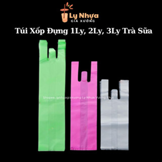 500gr Túi Xốp Nhựa PE Đựng 1ly, 2 ly, 3ly Trà Sữa, Sinh Tố Nước Ép