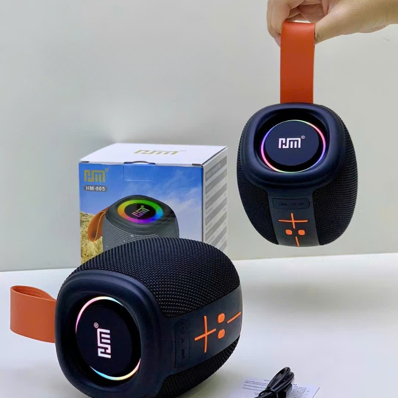 Loa bluetooth HM-805, loa xách tay âm bass cực mạnh thiết kế đèn LED hiện đại , chống nước , pin trâu | BigBuy360 - bigbuy360.vn