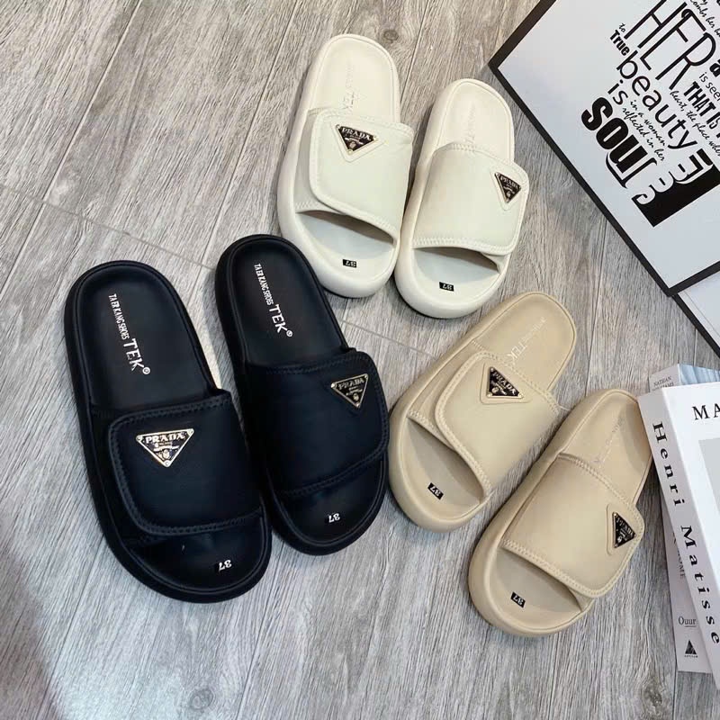 Dép lê đính tag Parada da mềm quai dán dành cho nữ LOẠI 1 FULL HỘP