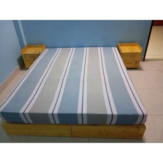  giường pallet gỗ thông tự nhiên cao 20cm sơn P. U gỗ thông 