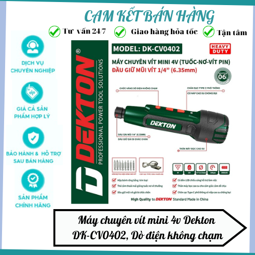 Máy chuyên vít mini 4v Dekton DK-CV0402, Dò điện không chạm