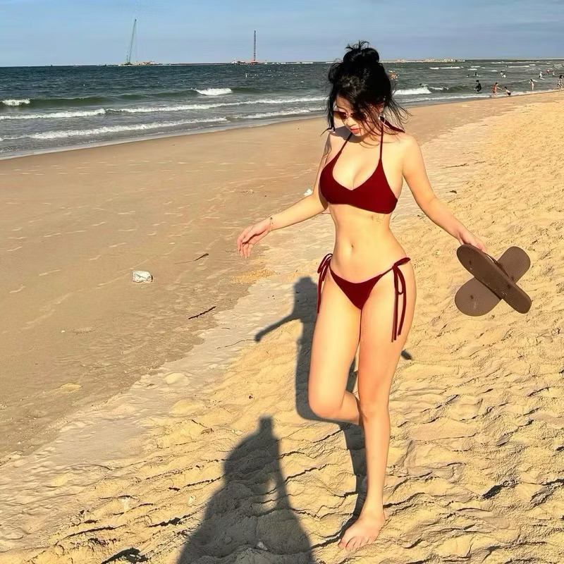 Bikini 2 mảnh chữ u đi biển quần ship nhỏ khoe dáng ( che tên) | BigBuy360 - bigbuy360.vn