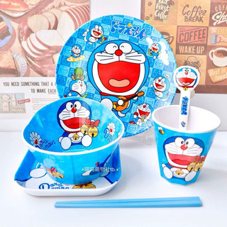 🌸🌸 COMBO DORAEMON Chén bát ly cốc muỗng thìa khay ăn dặm Doremon