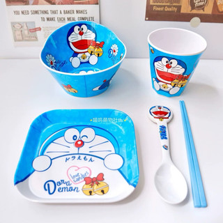 🌸🌸 COMBO DORAEMON Chén bát ly cốc muỗng thìa khay ăn dặm Doremon
