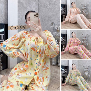 Đồ bộ tole nữ bộ lanh mặc nhà VNXK F21 cổ nhúng nơ 8 nút ,siêu xinh mềm mỏng nhẹ.