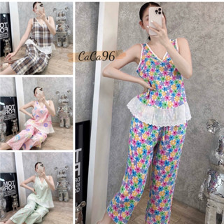 Đồ bộ tole nữ, bộ lanh mặc nhà Vnxk f21 ren trắng 8tất nhẹ,thoáng mát thấm hút cực tốt.