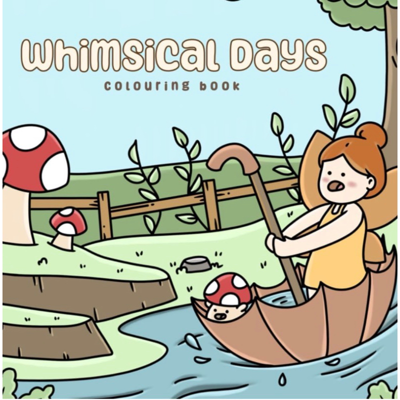 (20 tranh Giấy 180gsm) Bộ tranh tô màu thần tiên “WHIMSICAL DAYS”