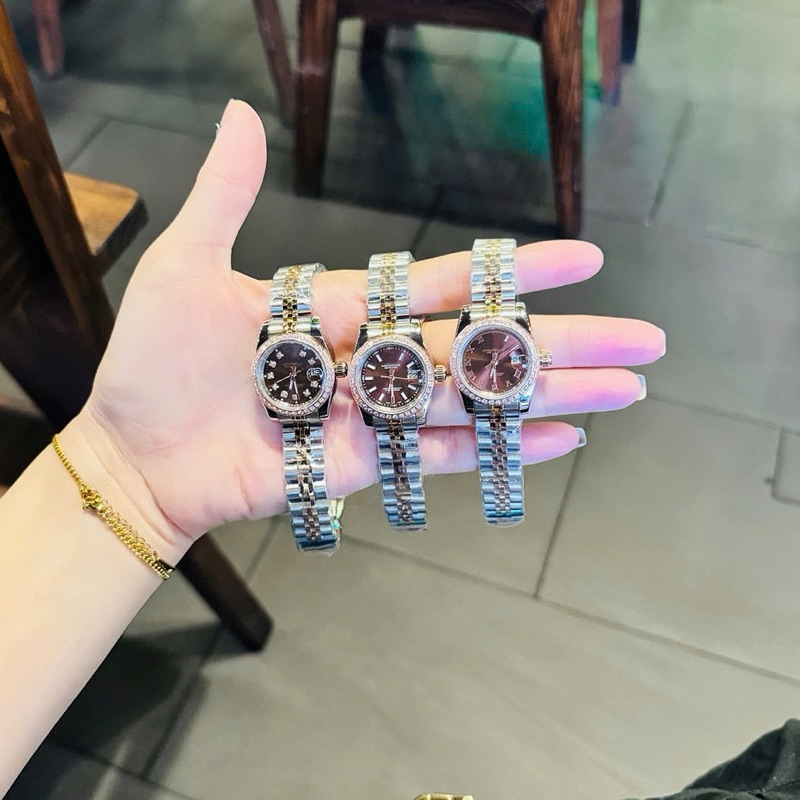 *Mới 28mm*Đồng Hồ Cặp Nam Nữ OLESS Dây Inox Mạ PVD Cao Cấp FULLBOX