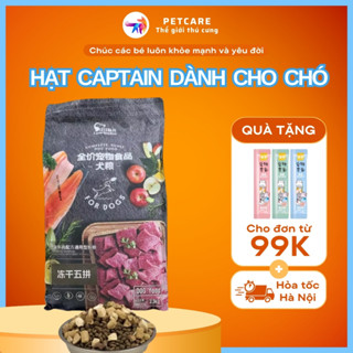  Hạt Cho Chó Captain 2,5Kg Dinh Dưỡng Mix Bò - Cá - Phô Mai Phù Hợp Chó Mọi Độ Tuổi PETCARE Petshop 