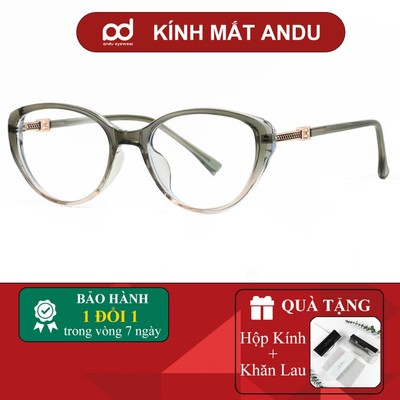 Gọng kính cận thời trang nam nữ ANDU dáng mắt mèo chất liệu nhựa phong cách Hàn Quốc - 86073