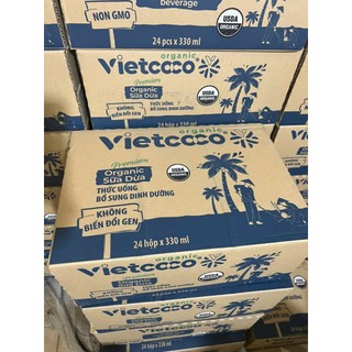 (1 THÙNG 24 HỘP ) Sữa Dừa Organic Vietcoco - Hộp 330ml / Date mới nhất