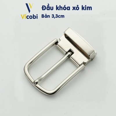 Đầu khóa thắt lưng nam bản 3,3cm Vicobi B6, mặt dây lưng dạng xỏ kim